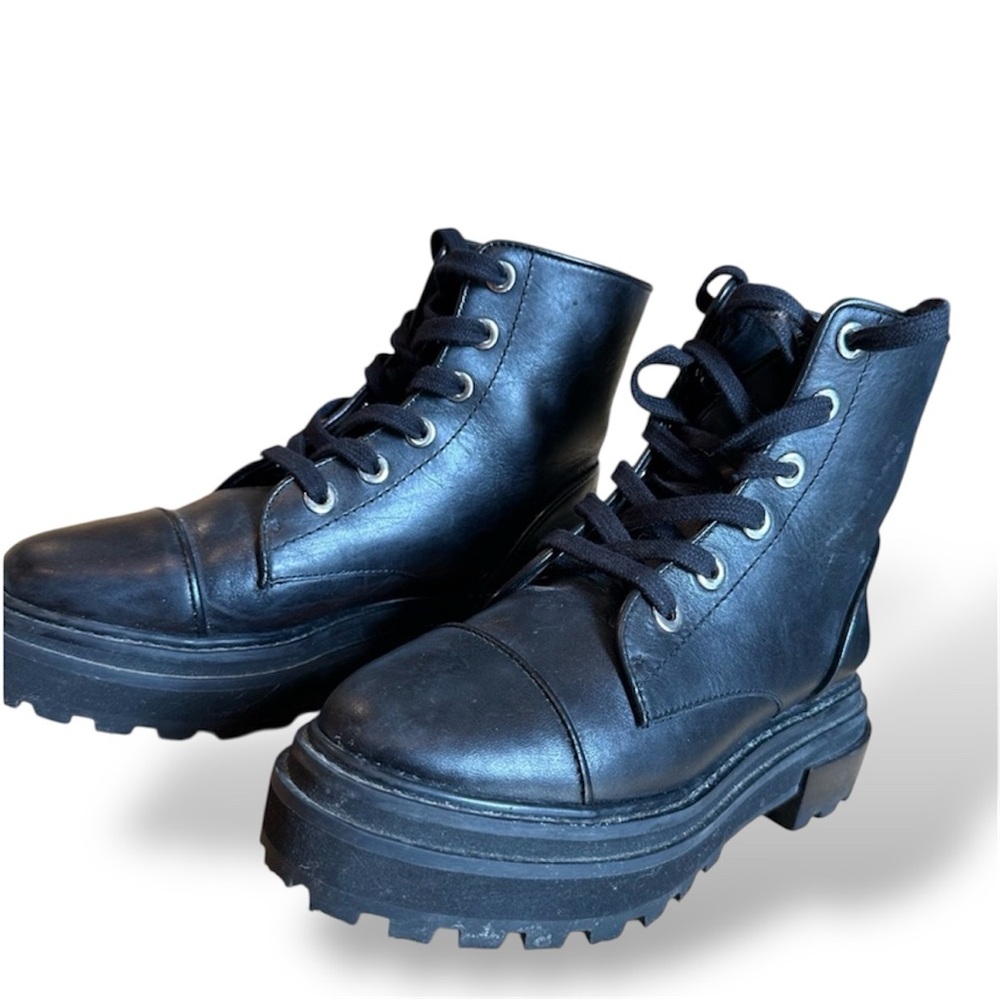 SCHUTZ Black Combat & Moto Boots